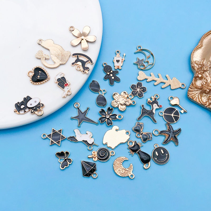 Wholesale Drip Oil Green Cartoon Plant Animal Alloy DIY Necklace Bracelet Pendant